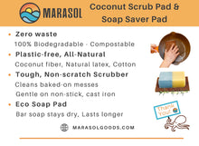 Load image into Gallery viewer, Scrub Pad & Soap Saver Pad - Coconut Fiber, Plastic Free